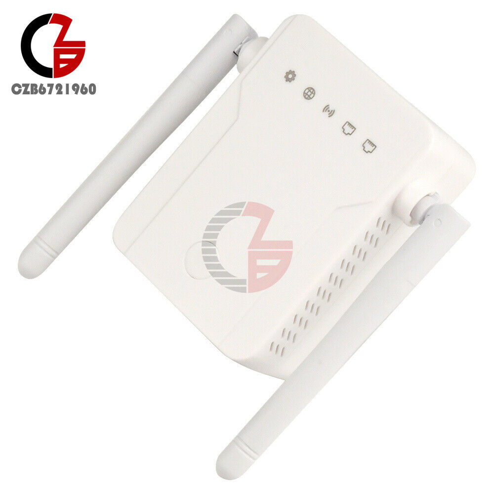 AC 110V-240V 2.4Ghz 300Mbps Wireless Wifi Repeater Amplifier With Dual Antenna