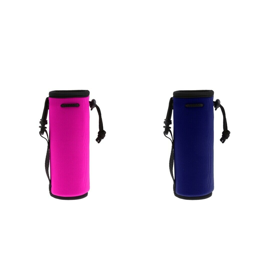 2 Piece Protable Water Drink Bottle Cooler Carrier Neoprene Insulated Cover