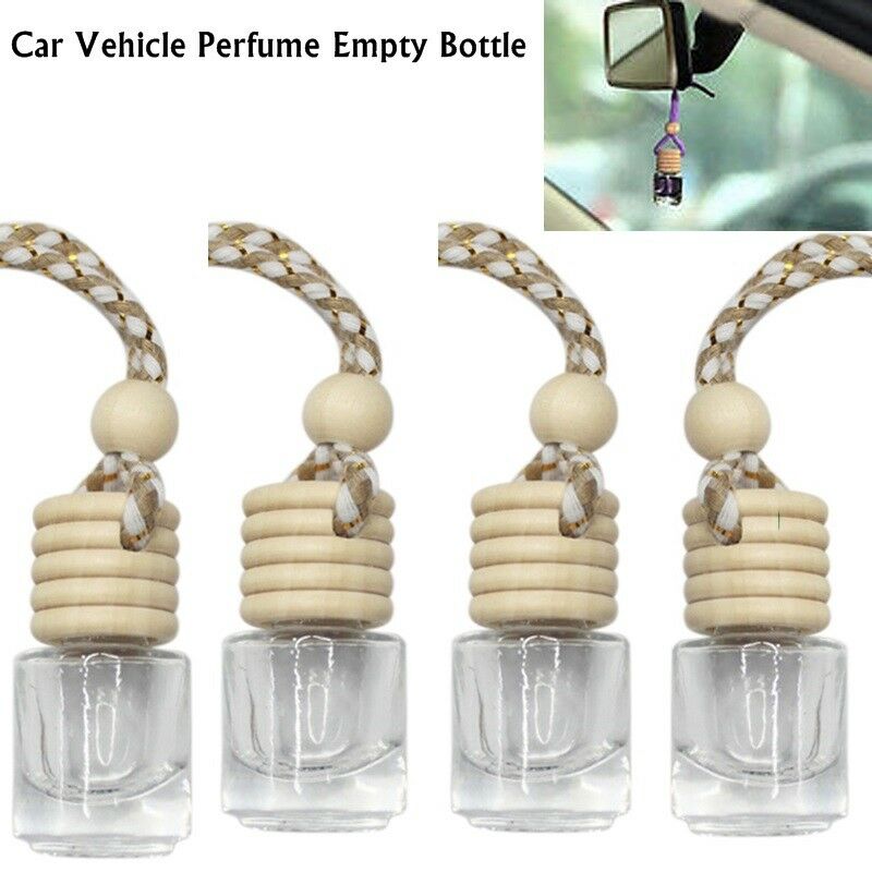 10X Car Air Freshener Perfume Bottle Ornament For Essential Oil Diffuser Glass