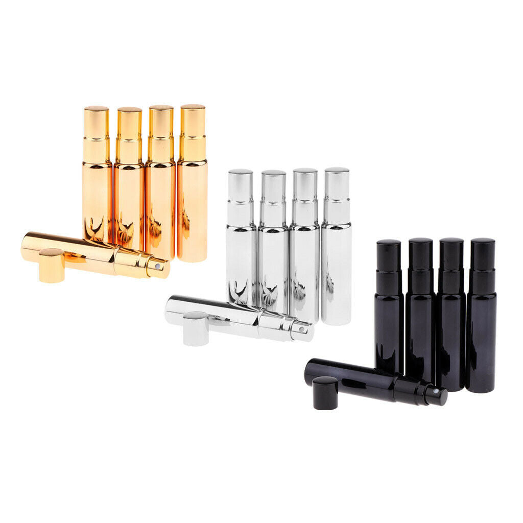 10Set Reusable Glass Empty Bottles Protable Refillable Spray Bottle Pump