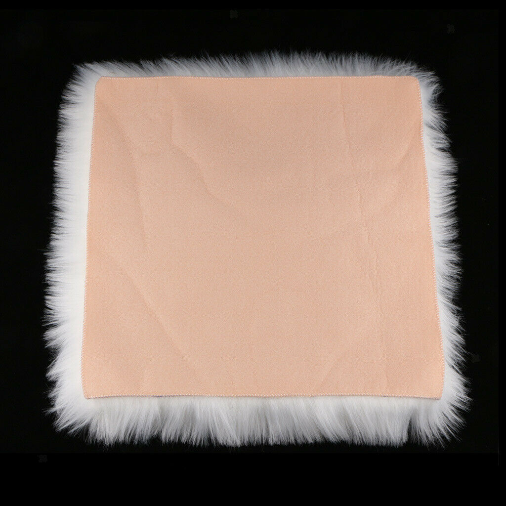 2Pcs Faux  Rug Armchair Pad Soft Square Rugs Home Bedroom Decor Floor Mat