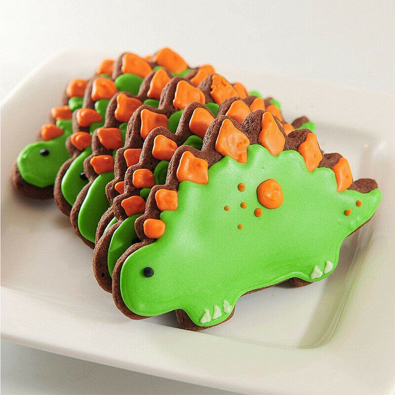 7Pcs Dinosaur Stainless Cookie Cutters Biscuit Candy Food Molds  Party Suppl KX