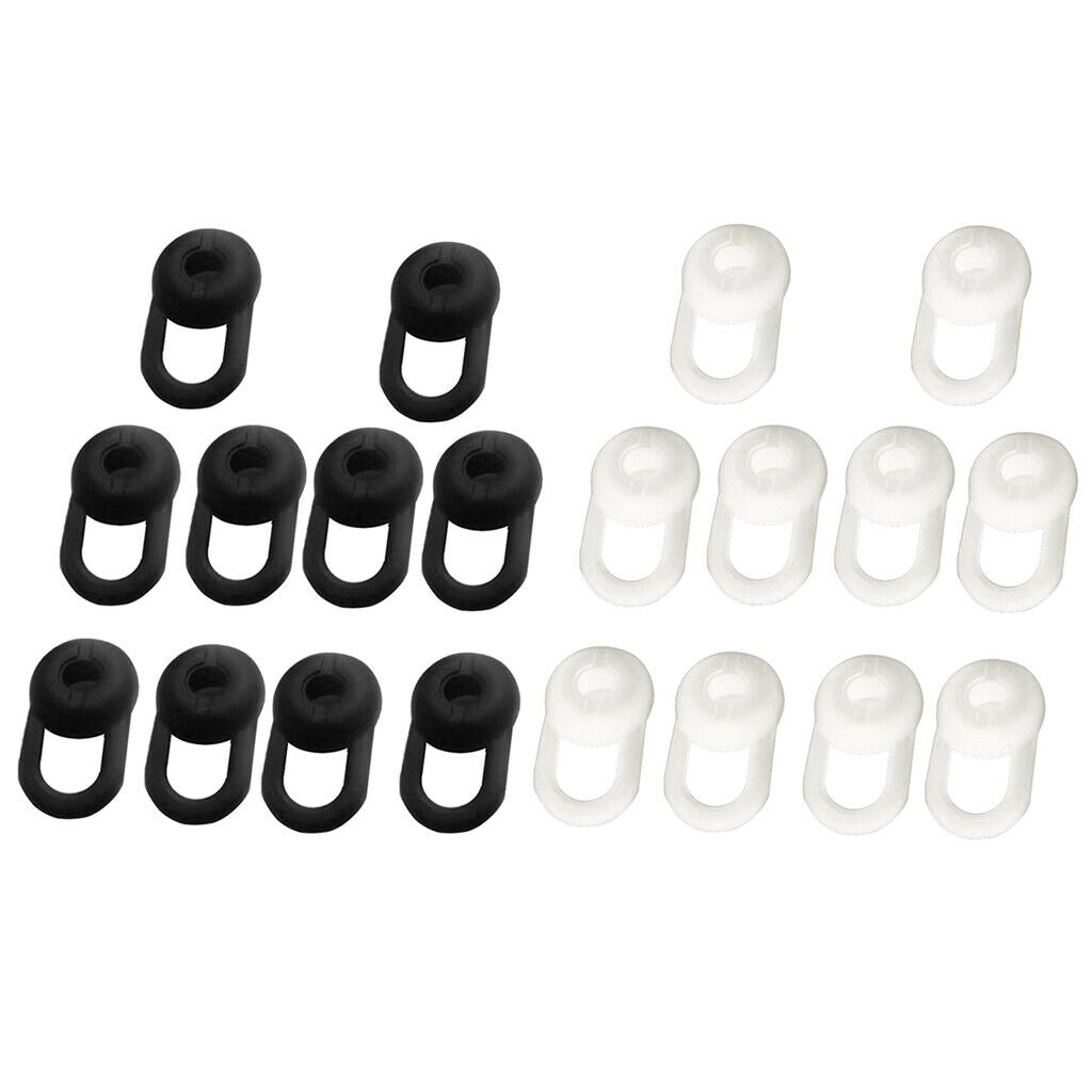 20 Pieces Soft Silicone Ear Buds Waterproof Eartips Replace for