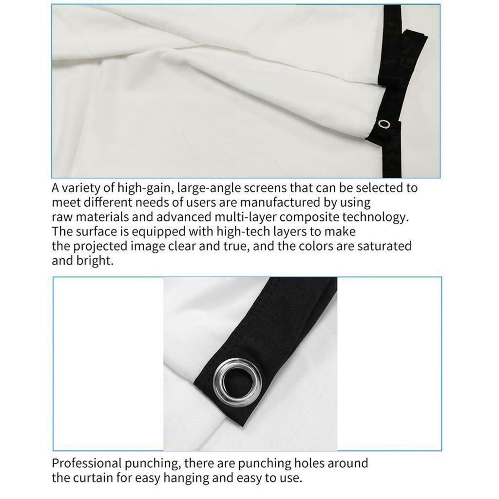 Projector 120" inch 16:9 Foldable Portable Screen for Home Theater Travel
