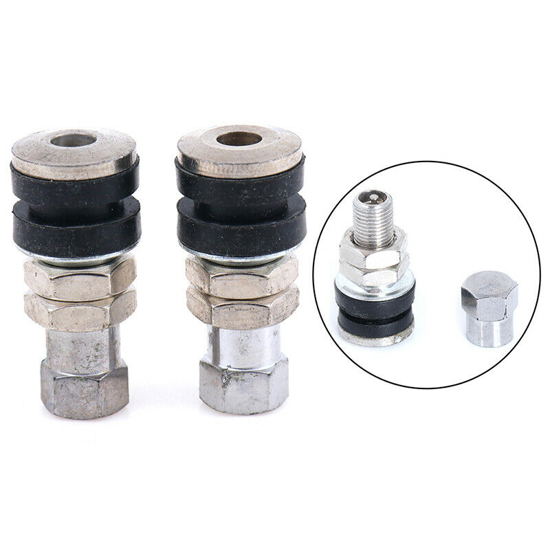 1Pair Chrome Metal Valve Stems Bolt In TR161 Metal Rod Tuner wheel tire C.l8