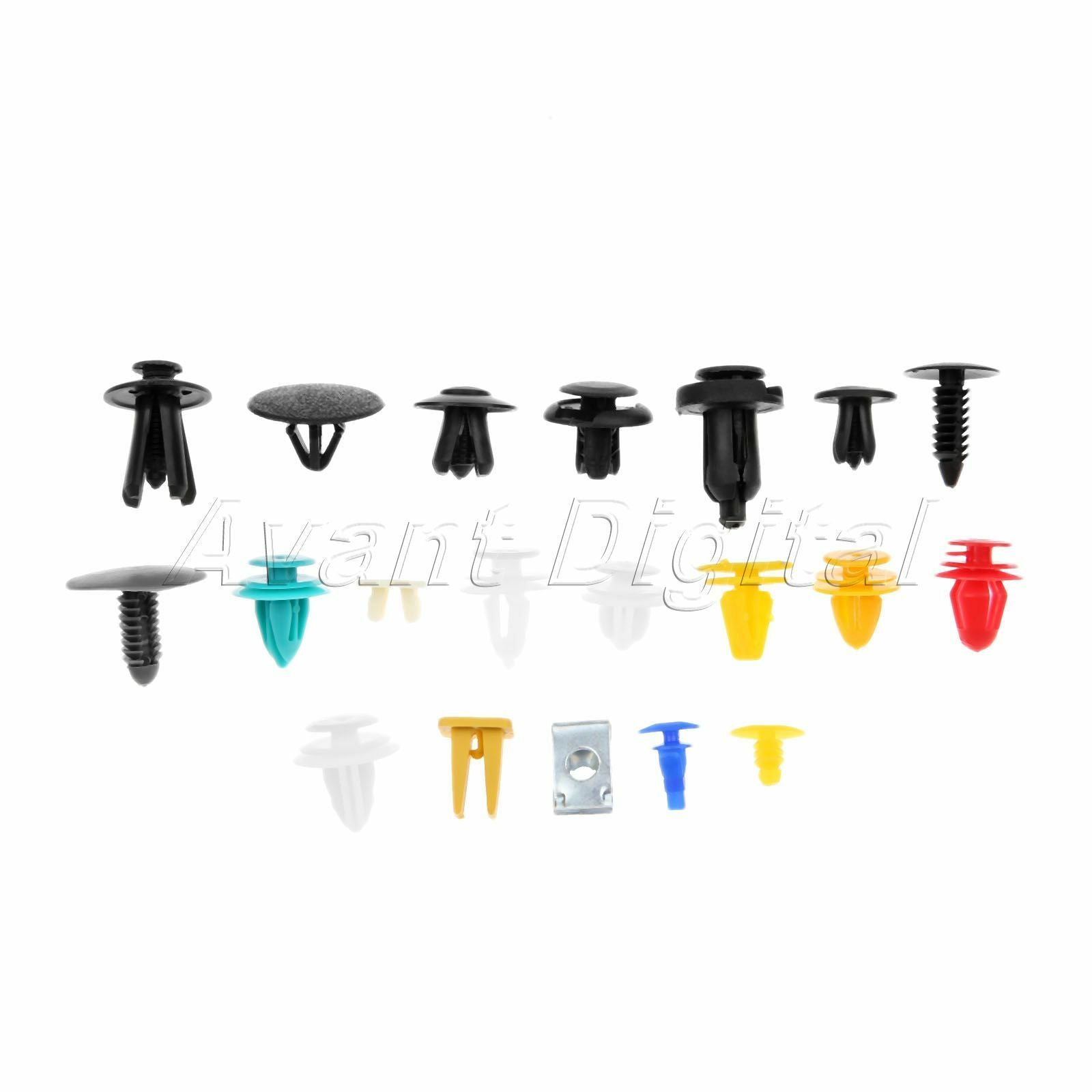 200X Car Auto Clips  Fastener Mixed Door Auto Rivets Fastener Rivet Bumper Nylon