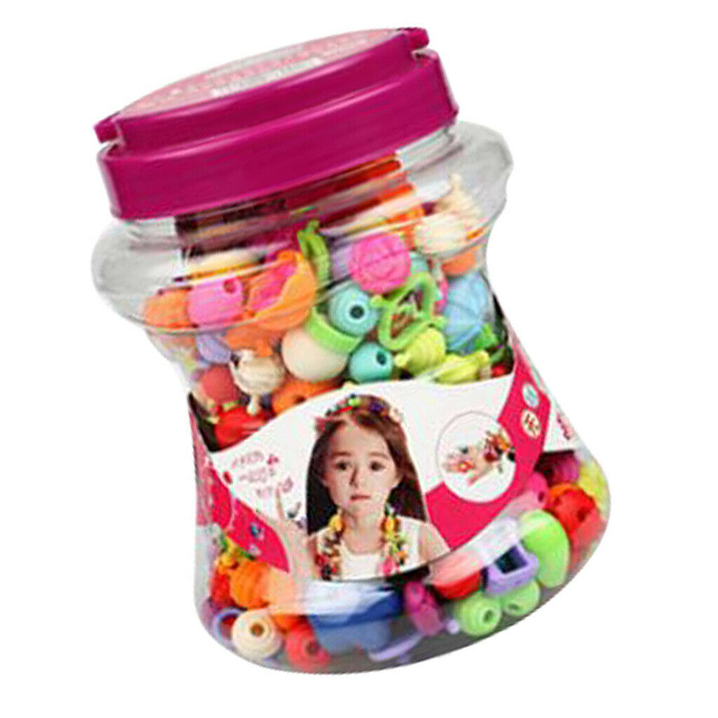 220pcs   Beads Set Snap Beads for Girls Toddlers Creative DIY Jewelry Set Toys