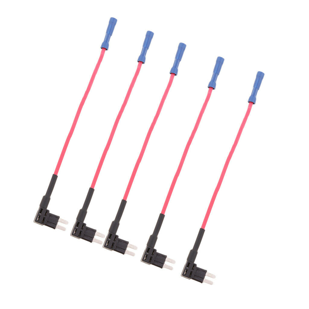 5 Pieces Car Motorcycle ATM Mini Blade Fuse Holder Add a Circuit Fuse Tap