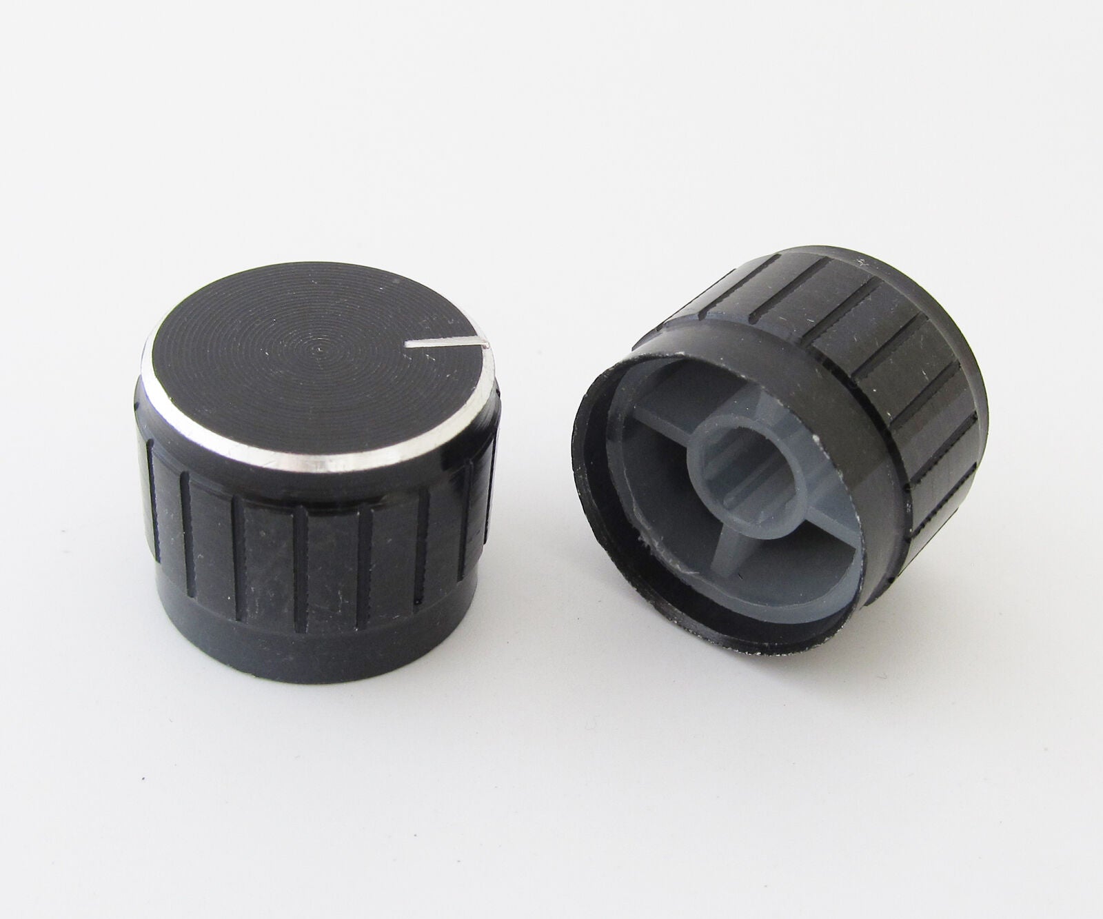 100pcs 26x17mm Circular Knob Aluminium Cover for Audio Volume Tone Control