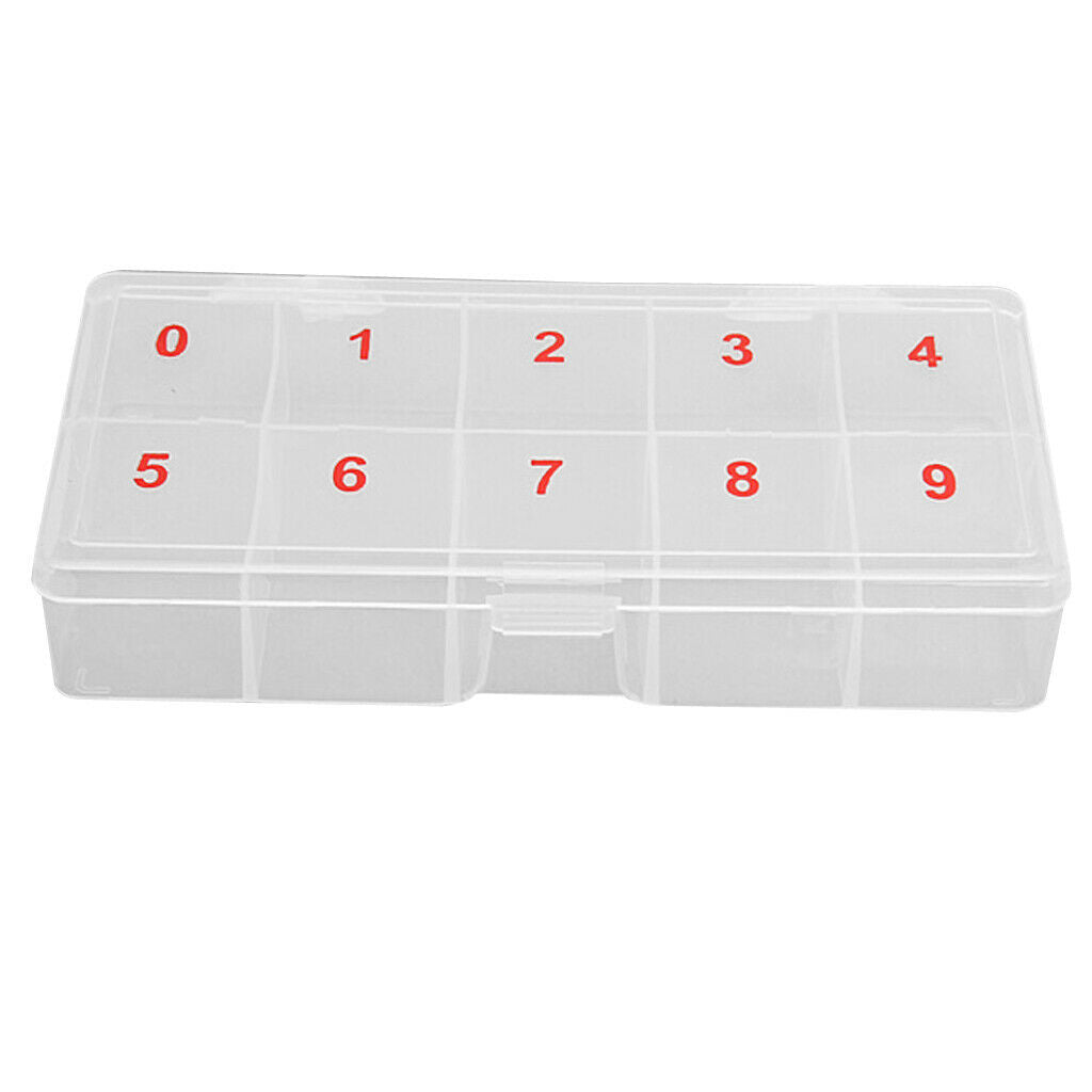 Tip Art Blank Transparent False Nails Cases Case 10 Case