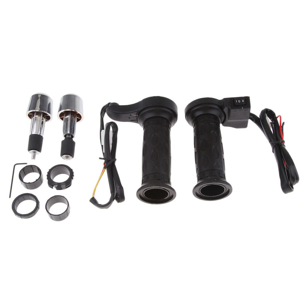 12V Electric 7/8" Handlebars Warmer Heated Grips for Motorcycle Type 2