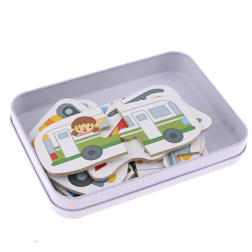 Preschool Educational Puzzle Cognitive Card Matching Game Vehicle