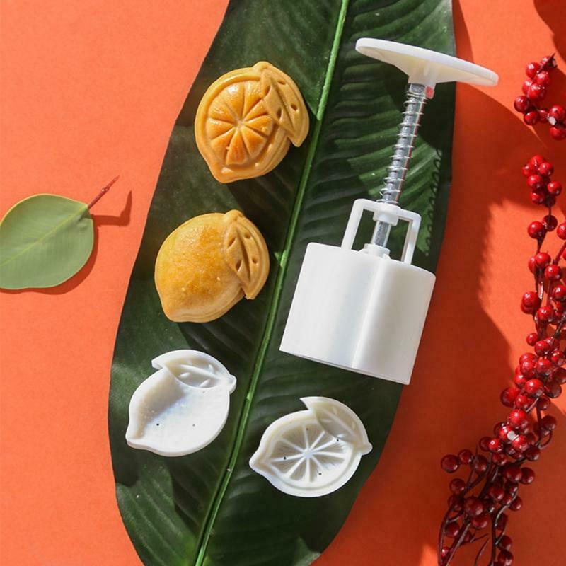 Plastic Mooncake Mold Hand Press Mooncake Stamps Moon Cake Cutter Pastry Gadgets