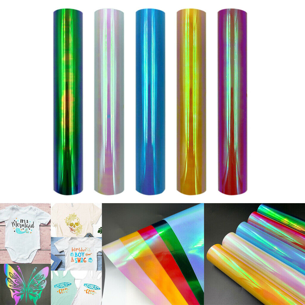 5pc 10"x12" Heat Transfer Vinyl Iron On   Vinyl Roll for T-Shirt Bundle