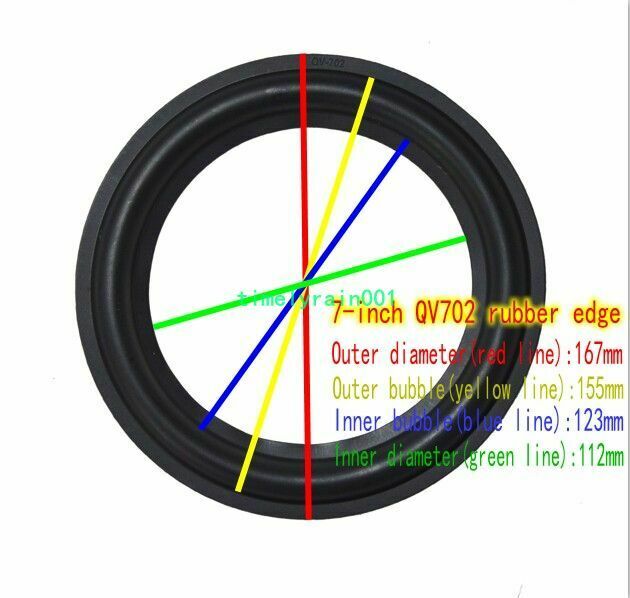 1pcs 7"inch QV702 Speaker surround rubber Edge Speaker repair Home Audio Parts