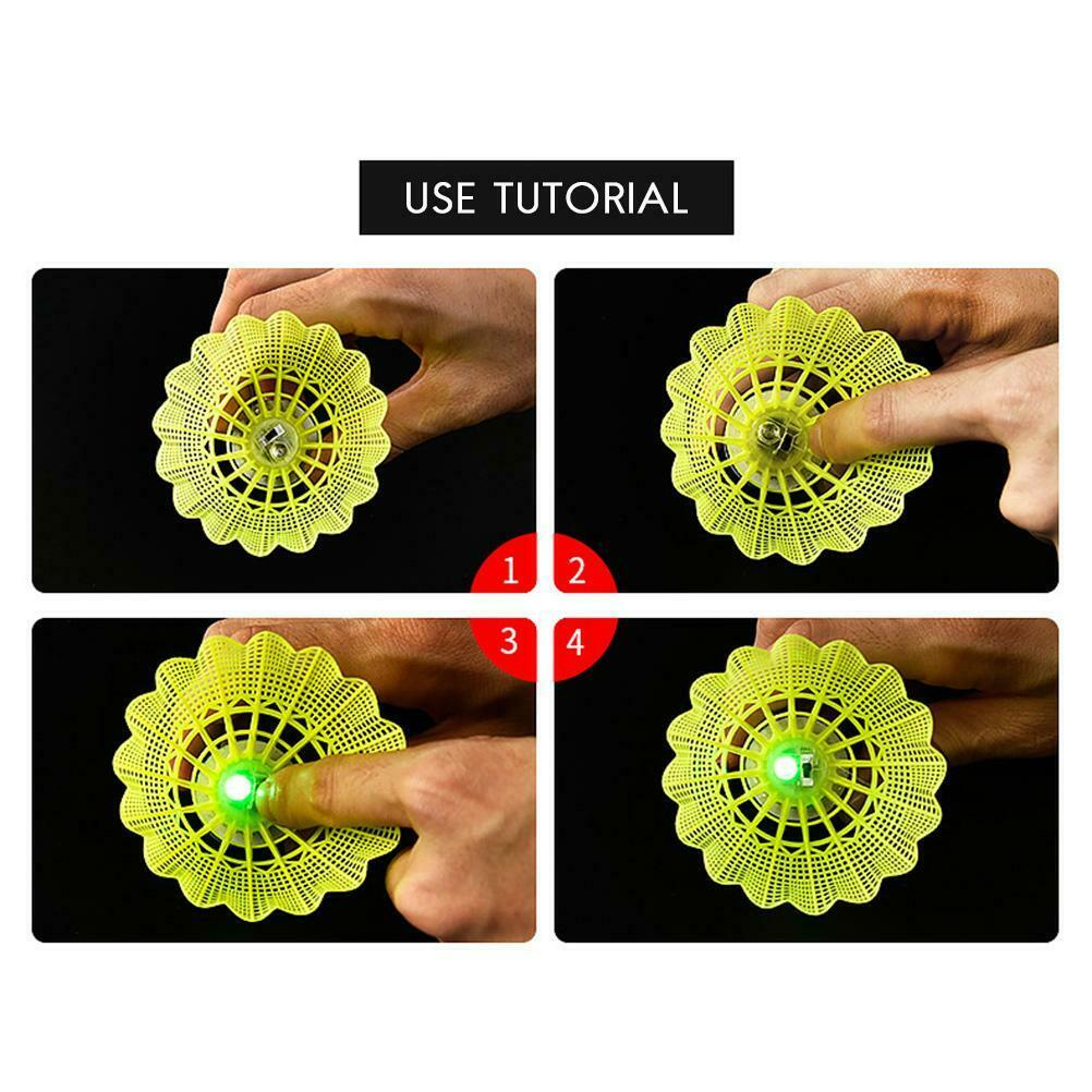 LED Badminton Shuttlecocks Luminous Badminton Sets Nylon Shuttlecocks Sports