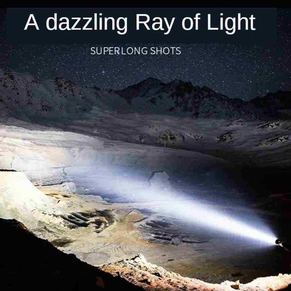 Super Bright Torch Powerful LED Flashlight USB Rechargeable Portable X4A0
