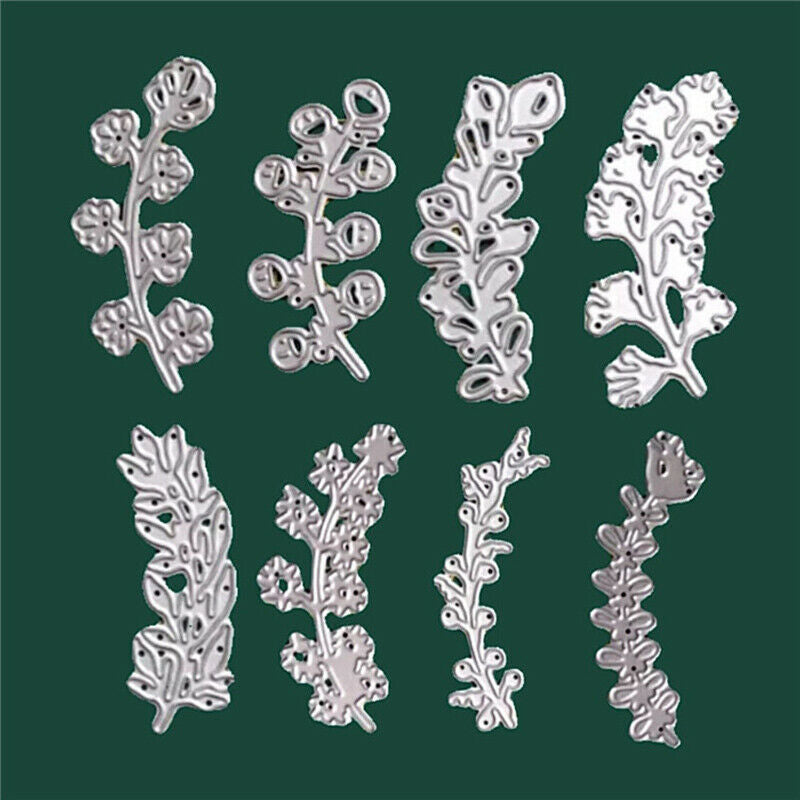 8pcs Leaves lace Metal Cutting Dies Craft Stamps die Cut Embossing Stenc.l8