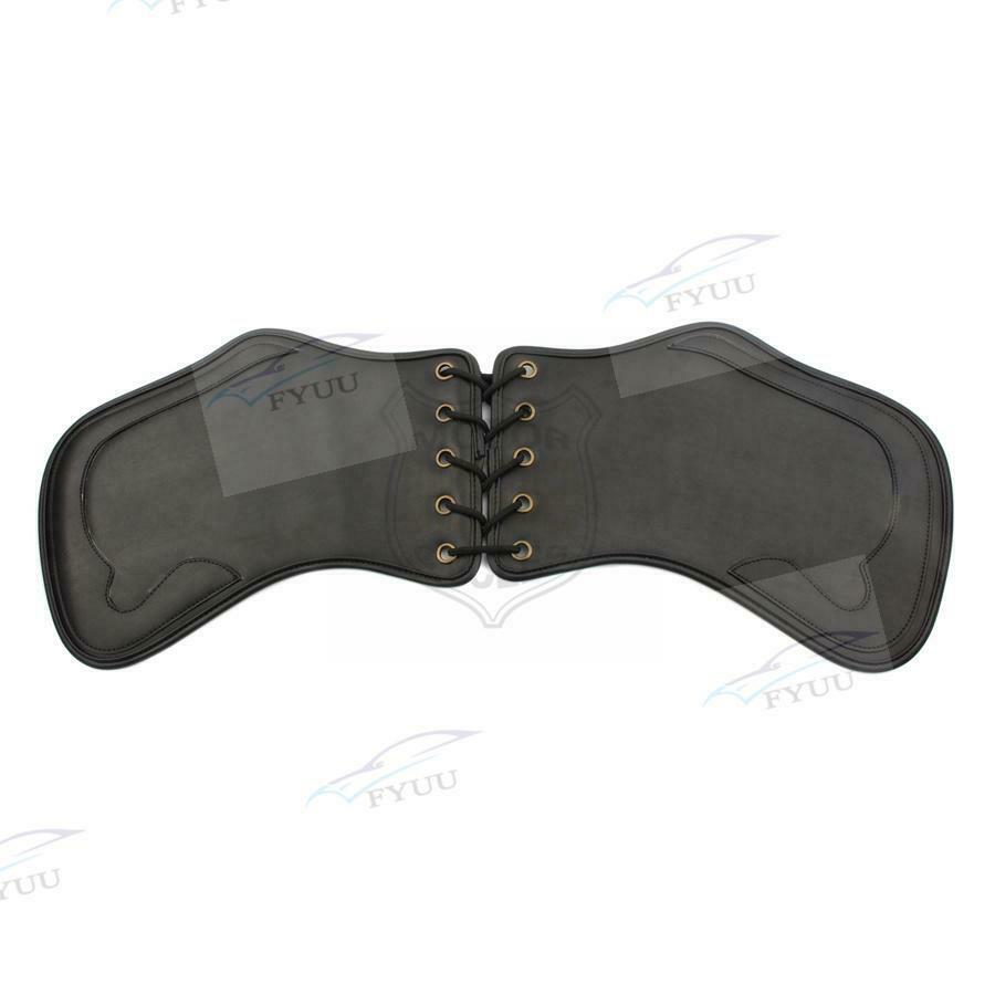 Black For Kawasaki Sportster Suzuki Yamaha Leather Heat Saddle Shield Deflector