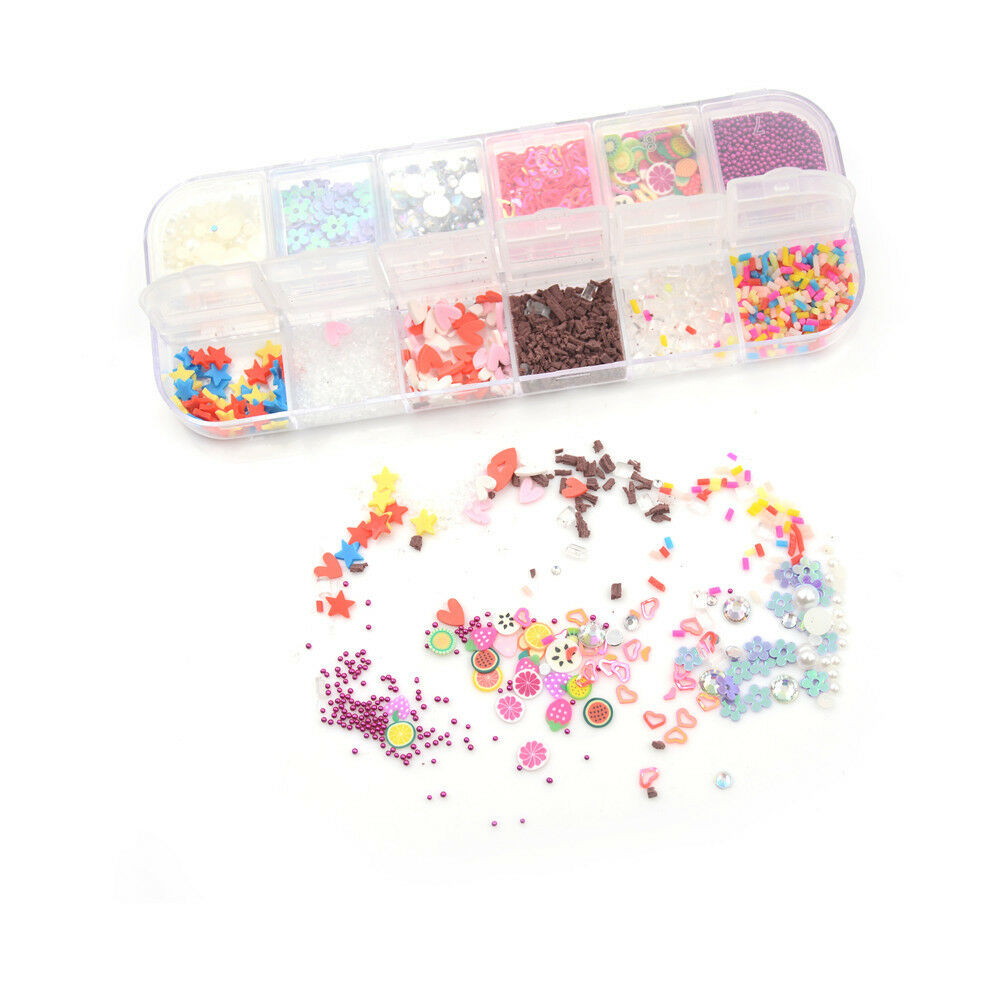 Add 12 kinds fruit pattern of slime DIY Slime Education CraftMudAntistress.l8