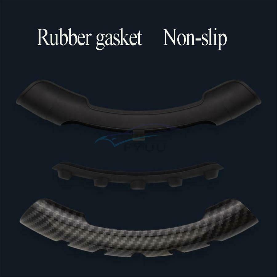 2 x Carbon Fiber Look Car Stylish Interior Non-Slip Steering Wheel Booster Cover