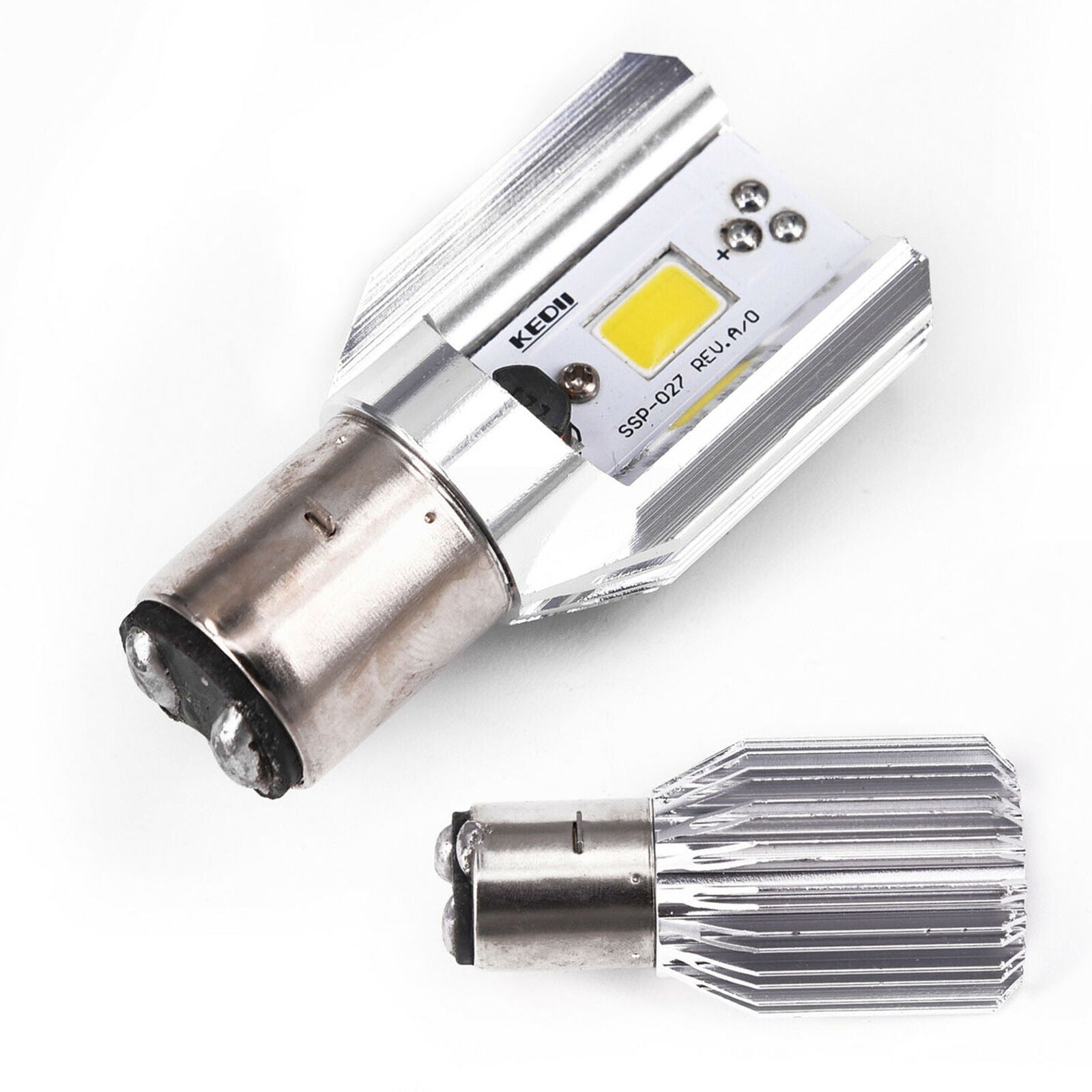 8V-80V BA20D H6 COB LED Motorcycle Headlight High/Low Beam Light Bulb lamps 12W