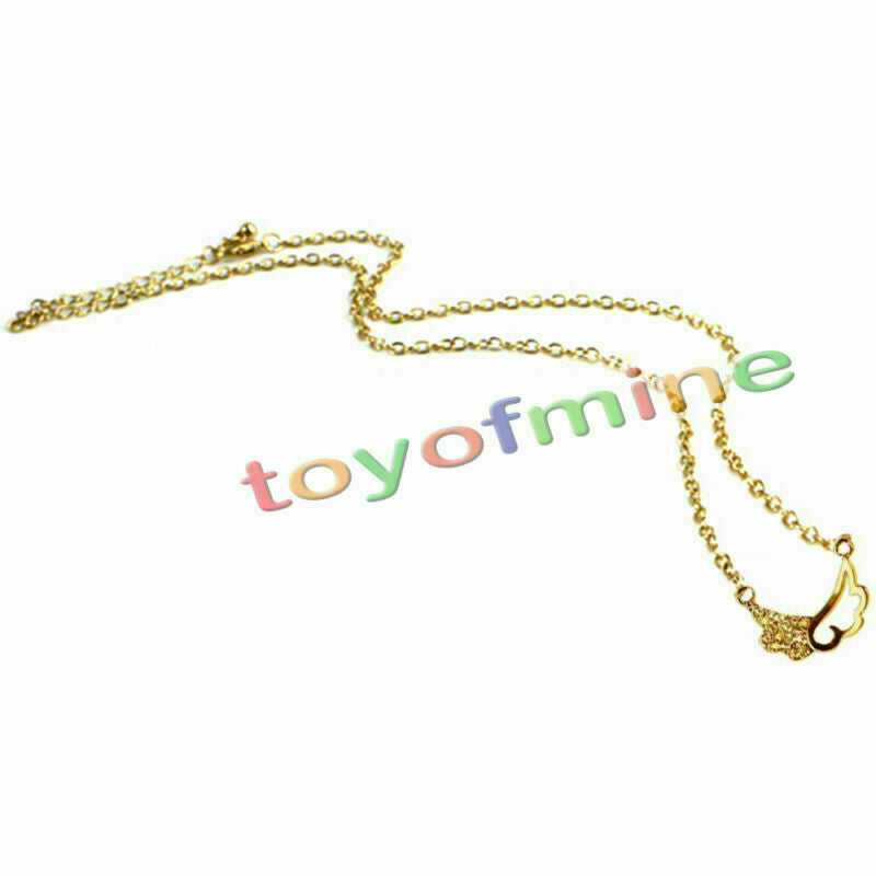 New Women Angel Wings Golden Necklace Clavicle Necklace Sweater Chain Jewelry