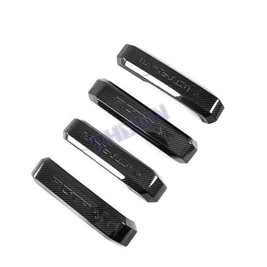 For 2015-17 Ford F150 4x Inner Door Handle Cover Trim Carbon Fiber Look Interior