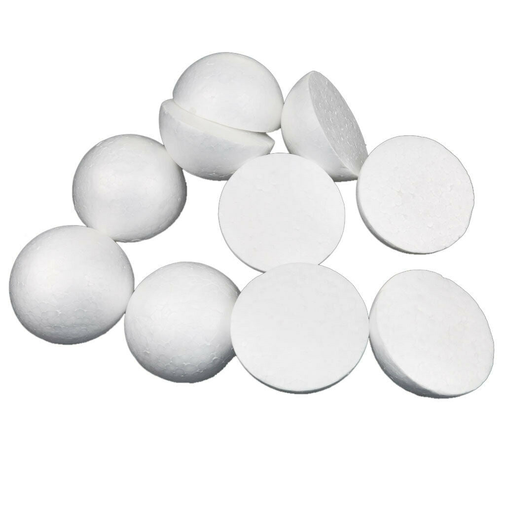 30Pcs Half Foam Balls Smooth Round Polystyrene Foam Balls, Half Circle Foam,