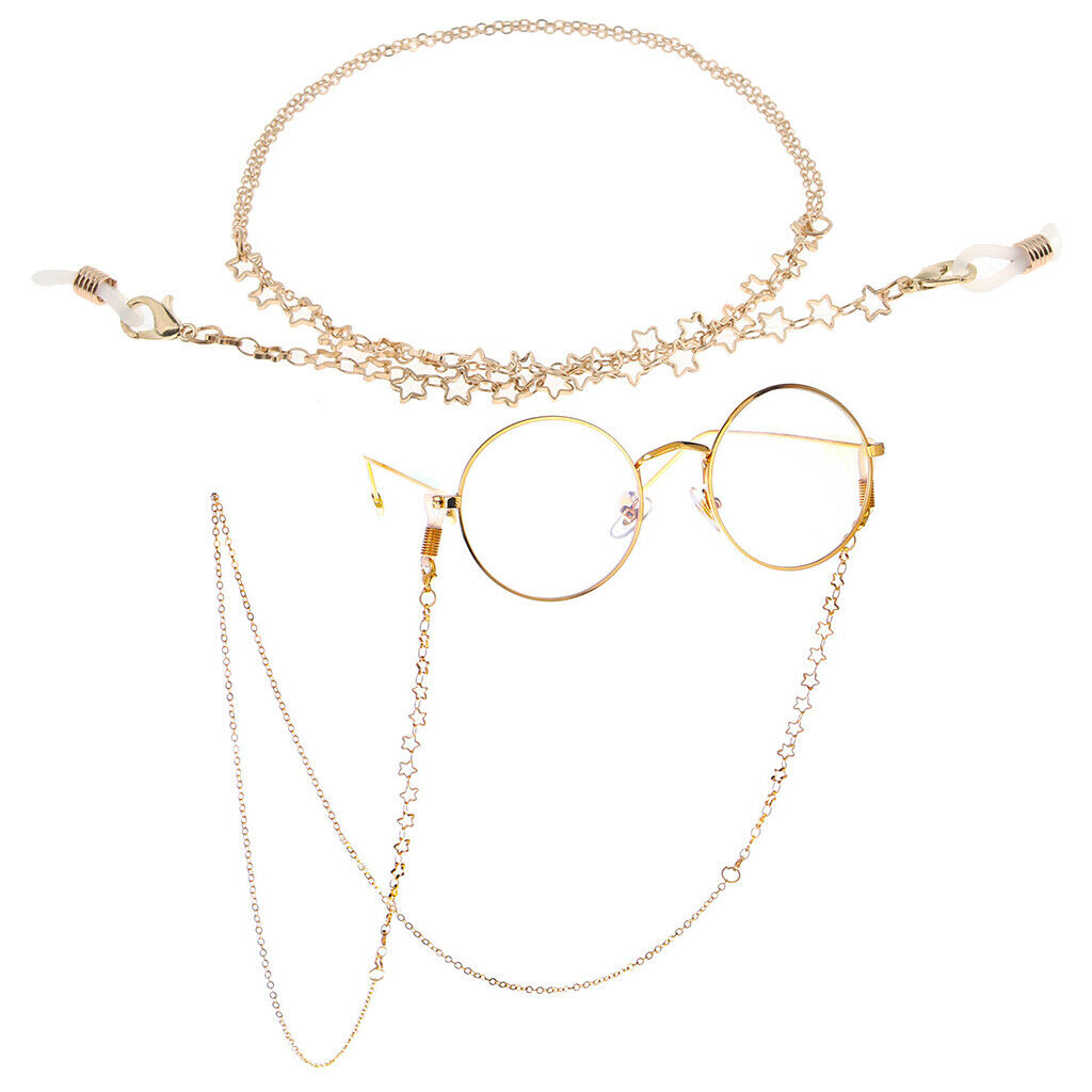 Pack of 2pcs, Anti-slip Elegant Eyeglasses Sunglasses Holder Chains Eyewear