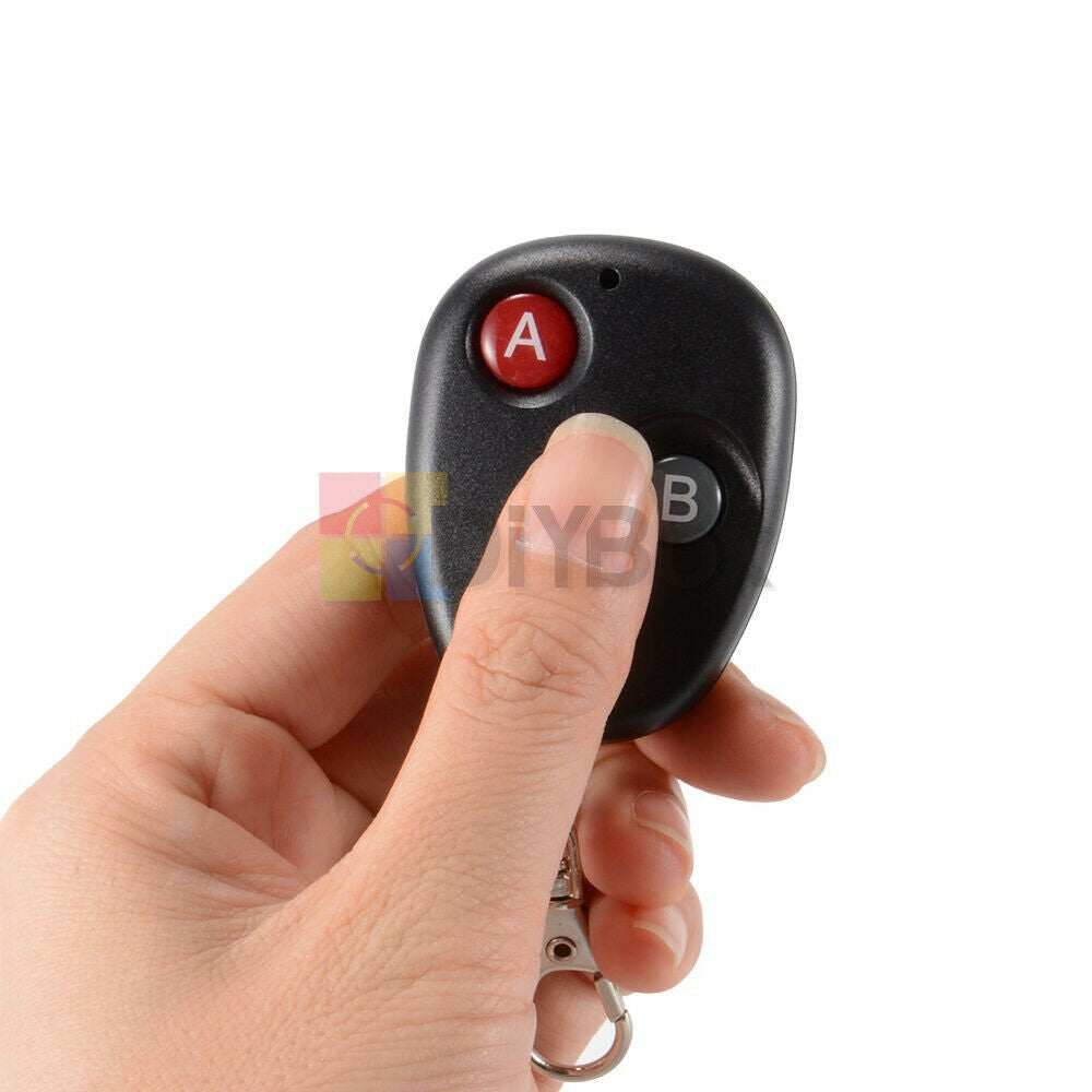 2PCS DC 12V 433MHz RF Remote Control 2 Key Garage Gate Door Transmitter Wireless