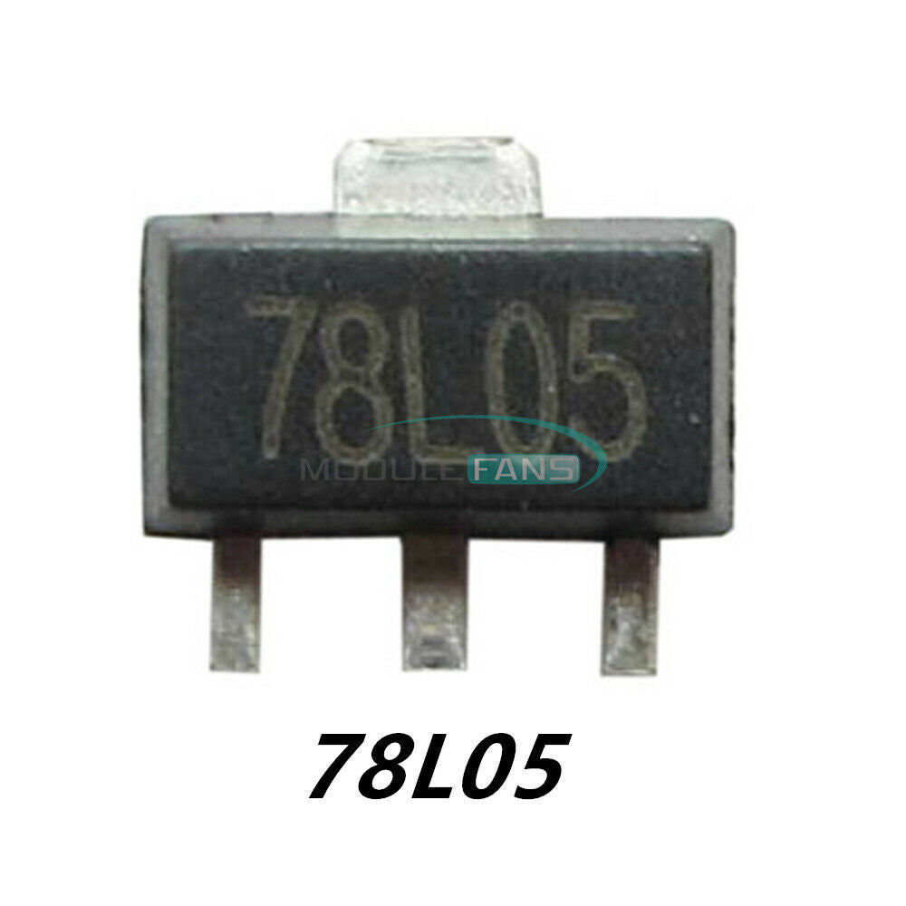 100PCS 78L05 L78L05 7805 5V 100mA Voltage Regulator SOT-89 SMD