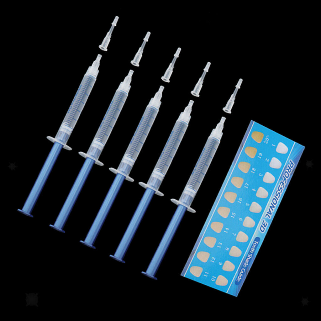 5 Pcs Pro Teeth Whitening Gel Bleach Strong Tooth Whitener  White Gel