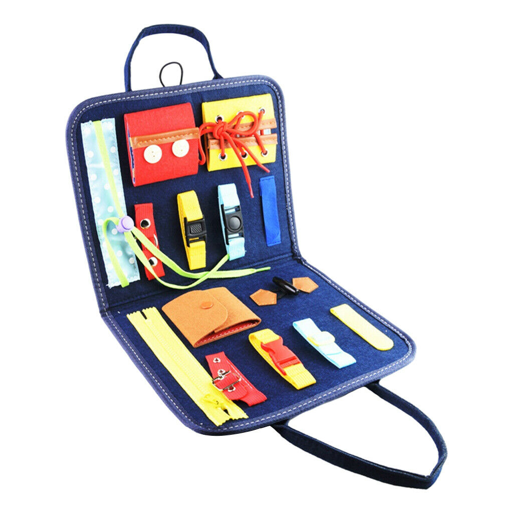Busy Board for Toddlers Basic Skills Sensory Toys Fine Motor Traveling Game