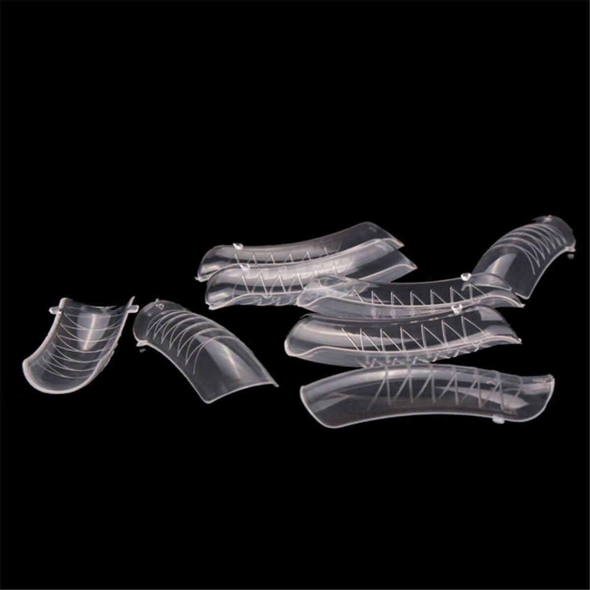 120Pcs/Bag Clear Dual Forms Nail System Full Cover Quick Building Gel Mold Tips