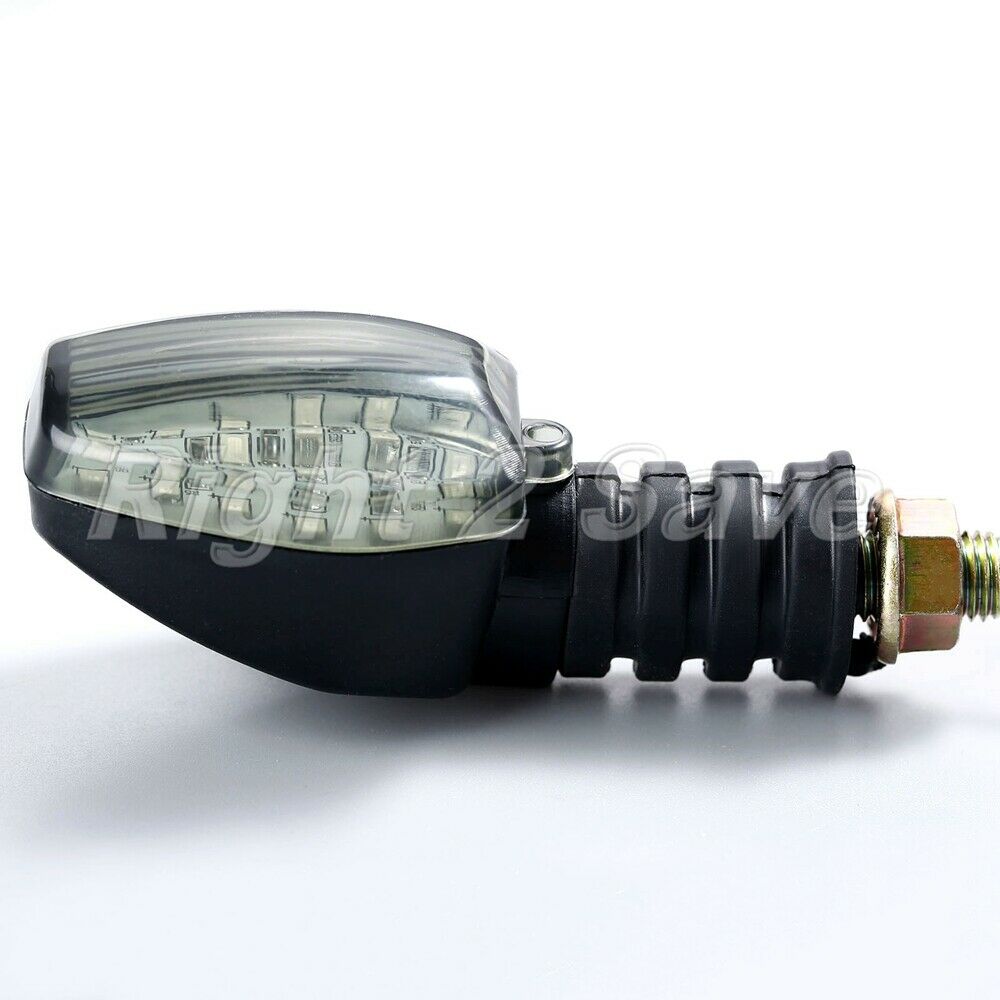 10mm Universal Motorcycle Clear Lens Yellow LED Sidemarker Turn Signal Indicator