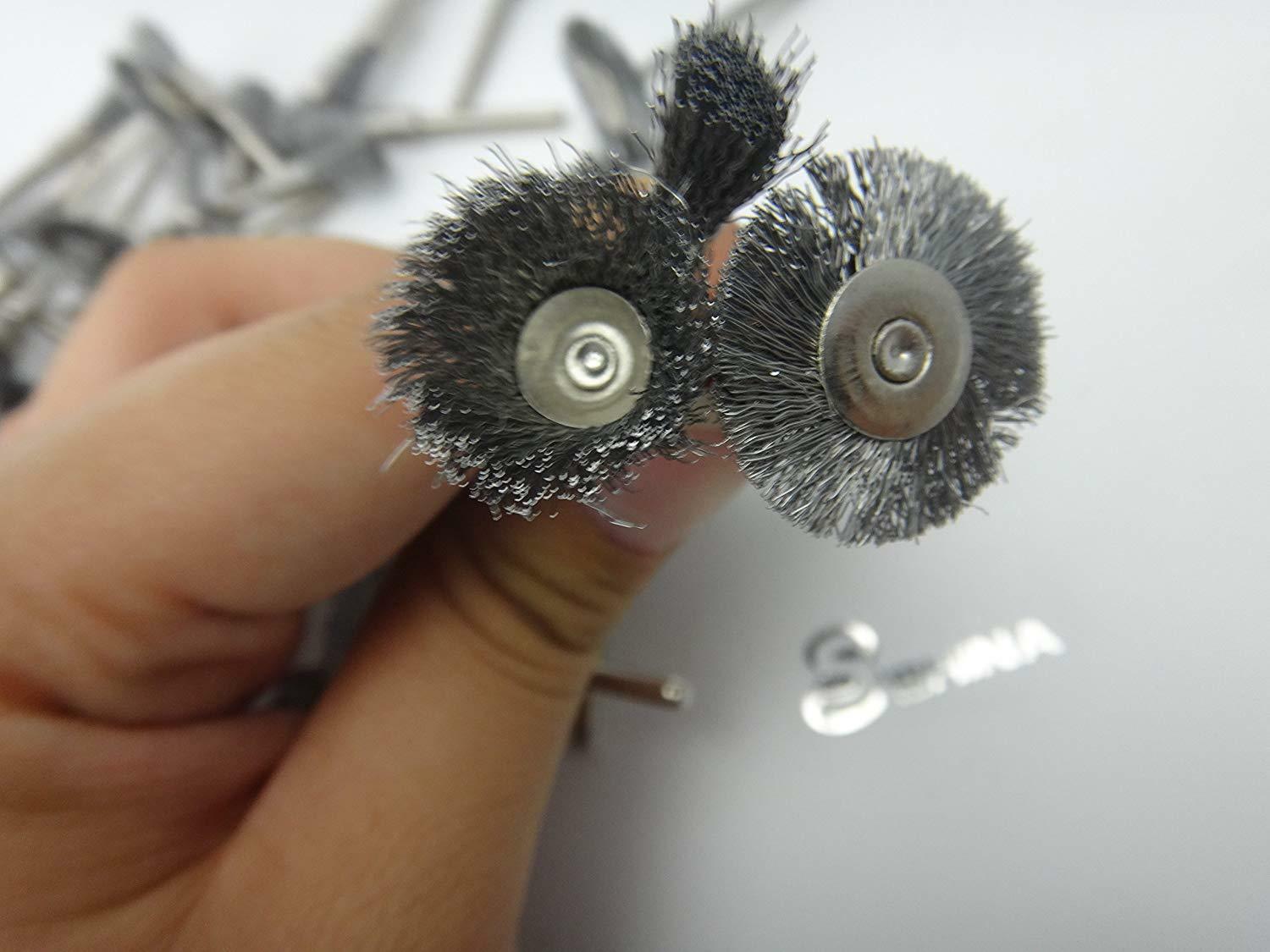 45pcs Steel Wheel Pen Cup Wire Polishing Mix Brush Set for Dremel Rotary Tool