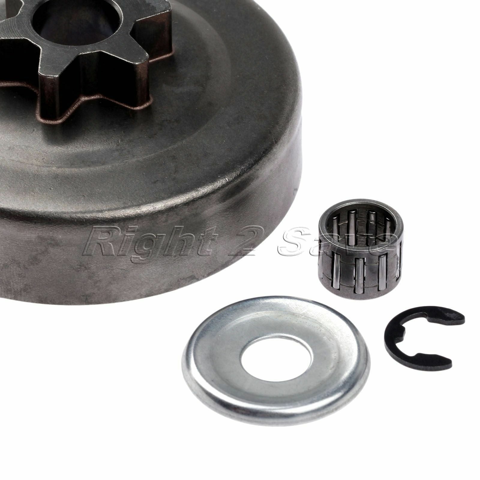 3/8" 6T Clutch Drum Washer Sprocket E-Clip Kit For Chainsaw STIHL MS170 180 025