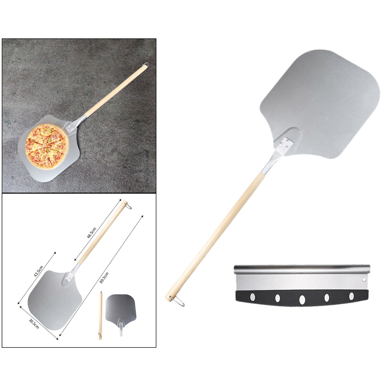 Aluminum Alloy 90cm Pizza Peel Pizza Transfer Spatula Cake Lifter Paddle
