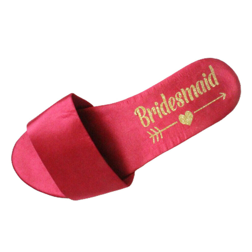 Open Toe Wedding Slippers Bride Bridesmaid Party Favor Red EUR 39