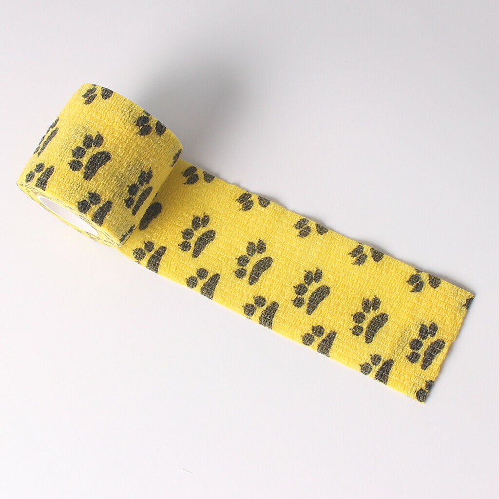 Cat Dog Pet Self Adherent Wrap Tape - Self Adhering Bandage - 5 Rolls