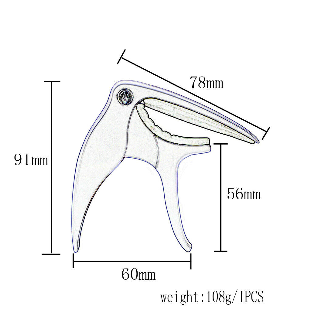 Metal Capo Professional Zinc Alloy for Acoustic Guitar Mandolin Ukulele