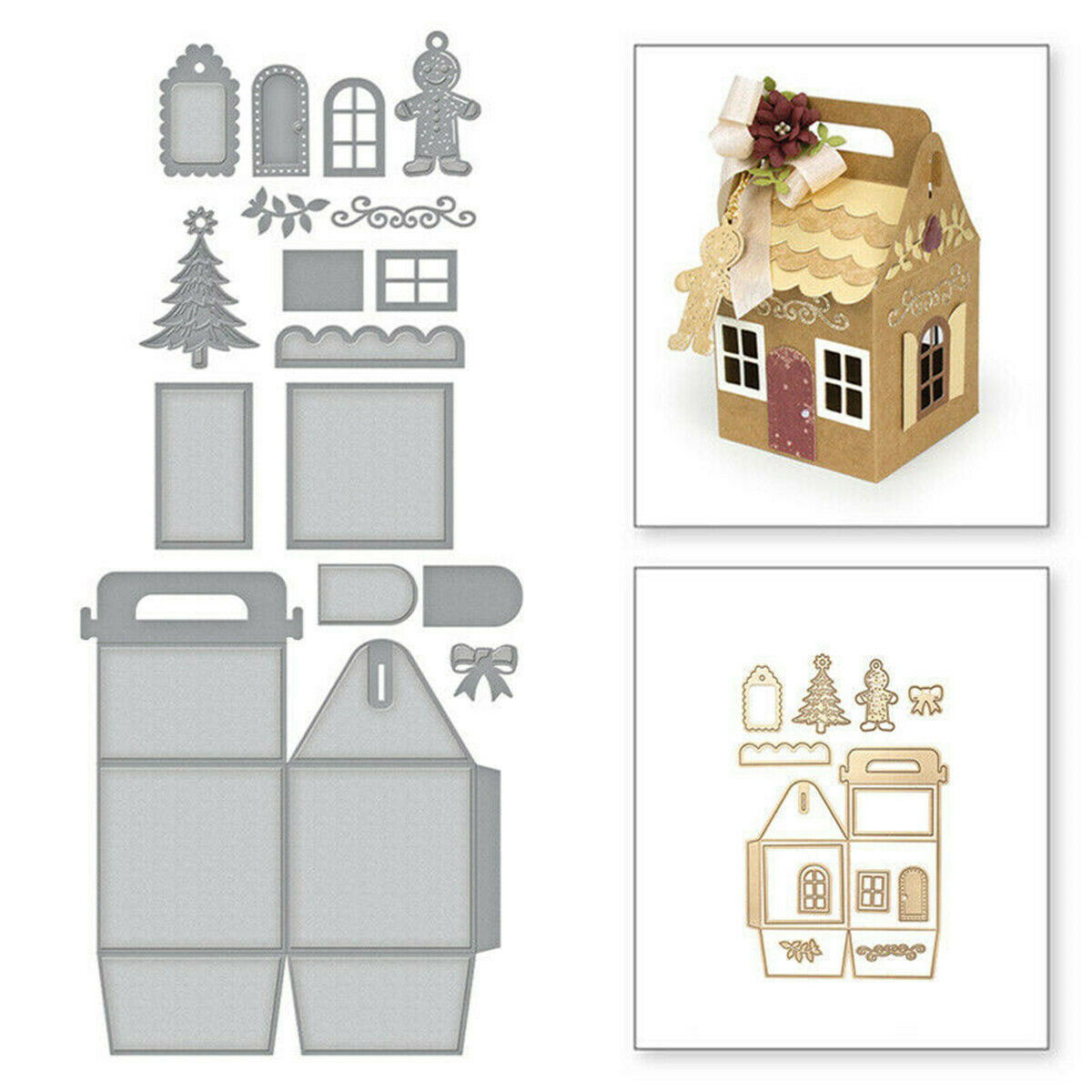 Houses Boxes Set Cutting Dies Stencil Handcrafts Scrapbook Embossing Photo Album