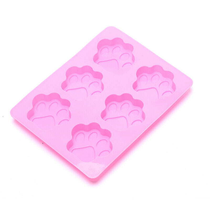 Dog Cat Paw Print Mold Silicone Cake Baking Mold Soap Mold Kitchen To.l8