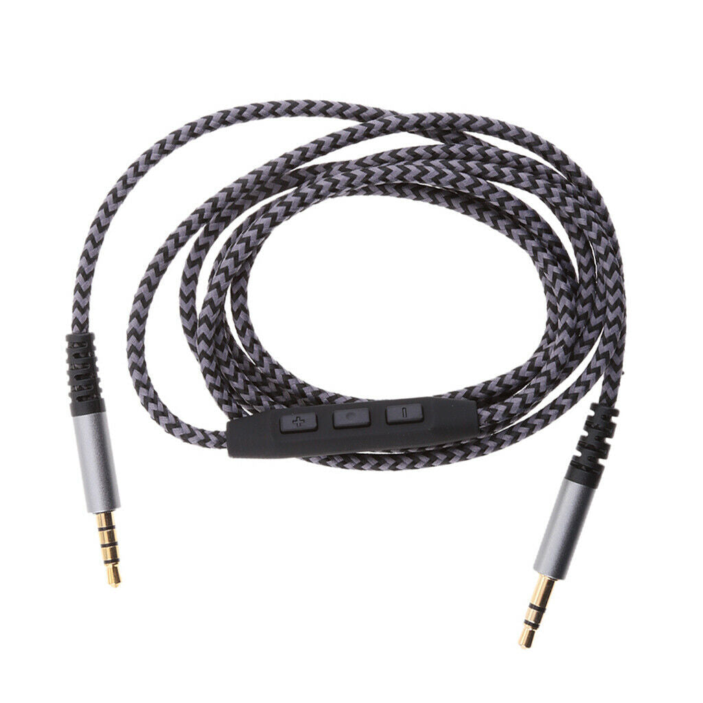 3.5mm Male Jack Plug Male to Male Stereo Audio Cable & Mic Volume Control