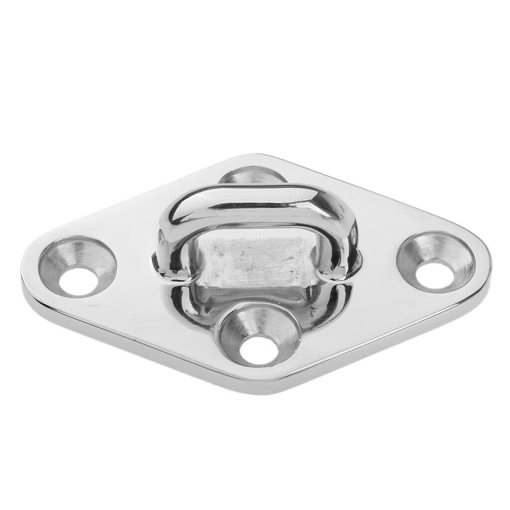 Stainless Steel Eye Plate, Pad Eye, Fixing Plate , Staple Hook Loop, 80mm