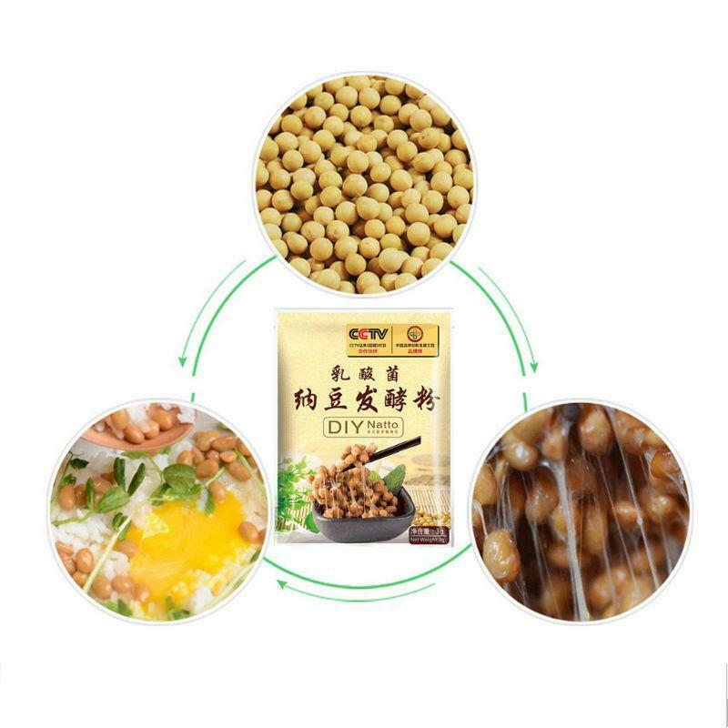 DIY Natto Powder Bacillus Subtilis Nattokinase Agent Sticky Fermented Soy Beans