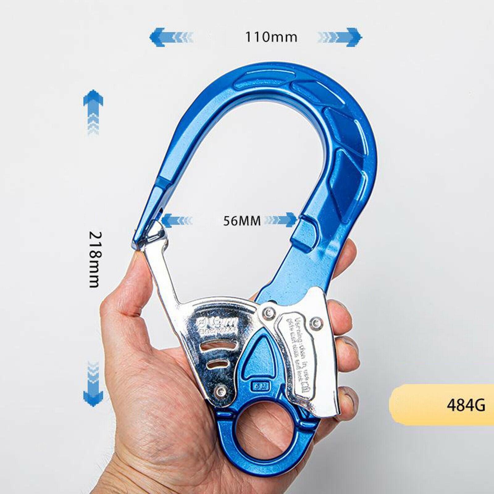 23KN Rock Climbing Fall Protection Safety Lanyard Snap Clip Hook for Mountaineer
