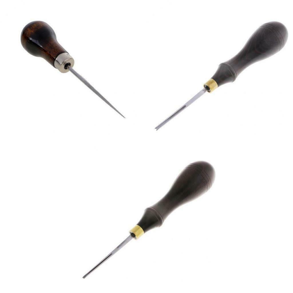 3 Canvas Leather Tent Sewing Awl Stitcher Leathercraft Edge Skiving Beveler Tool