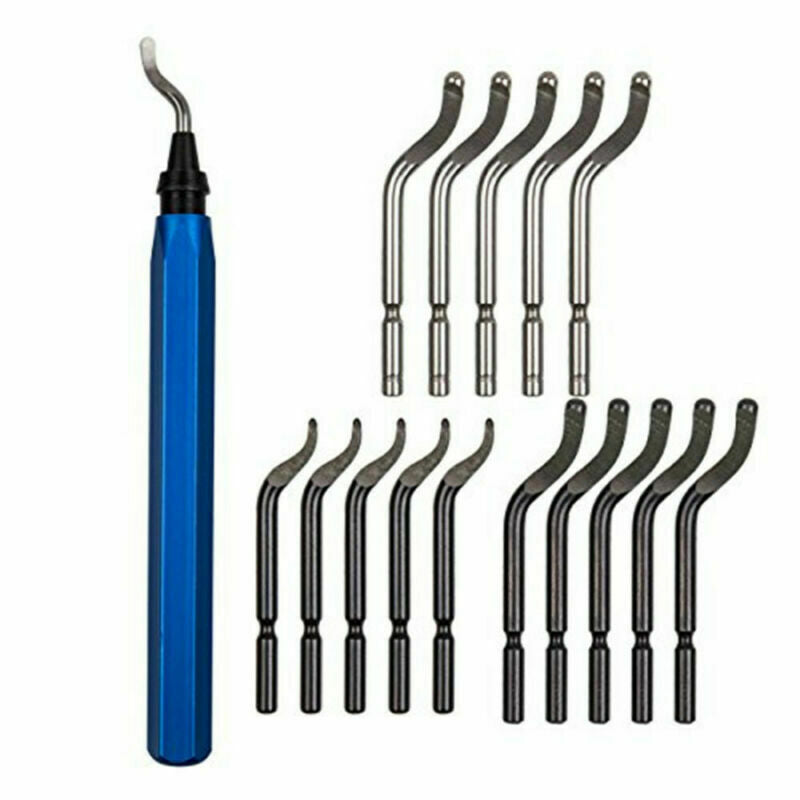 15pcs Rotary Deburr Blades Set Metal Deburring Tool Kit for Wood and Steel
